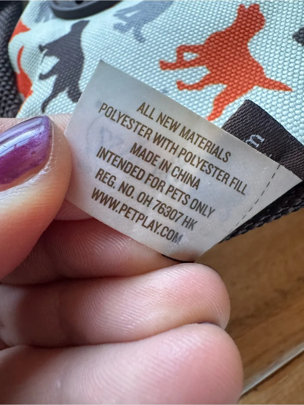 Dog Treat Pouch - Gray with Orange & Black Silhouettes